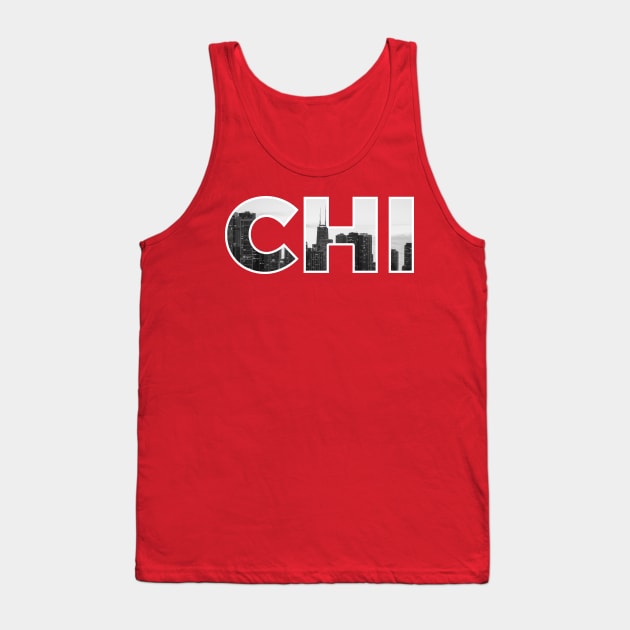 Chicago Bulls CHI Skyline Tank Top by StupidHead